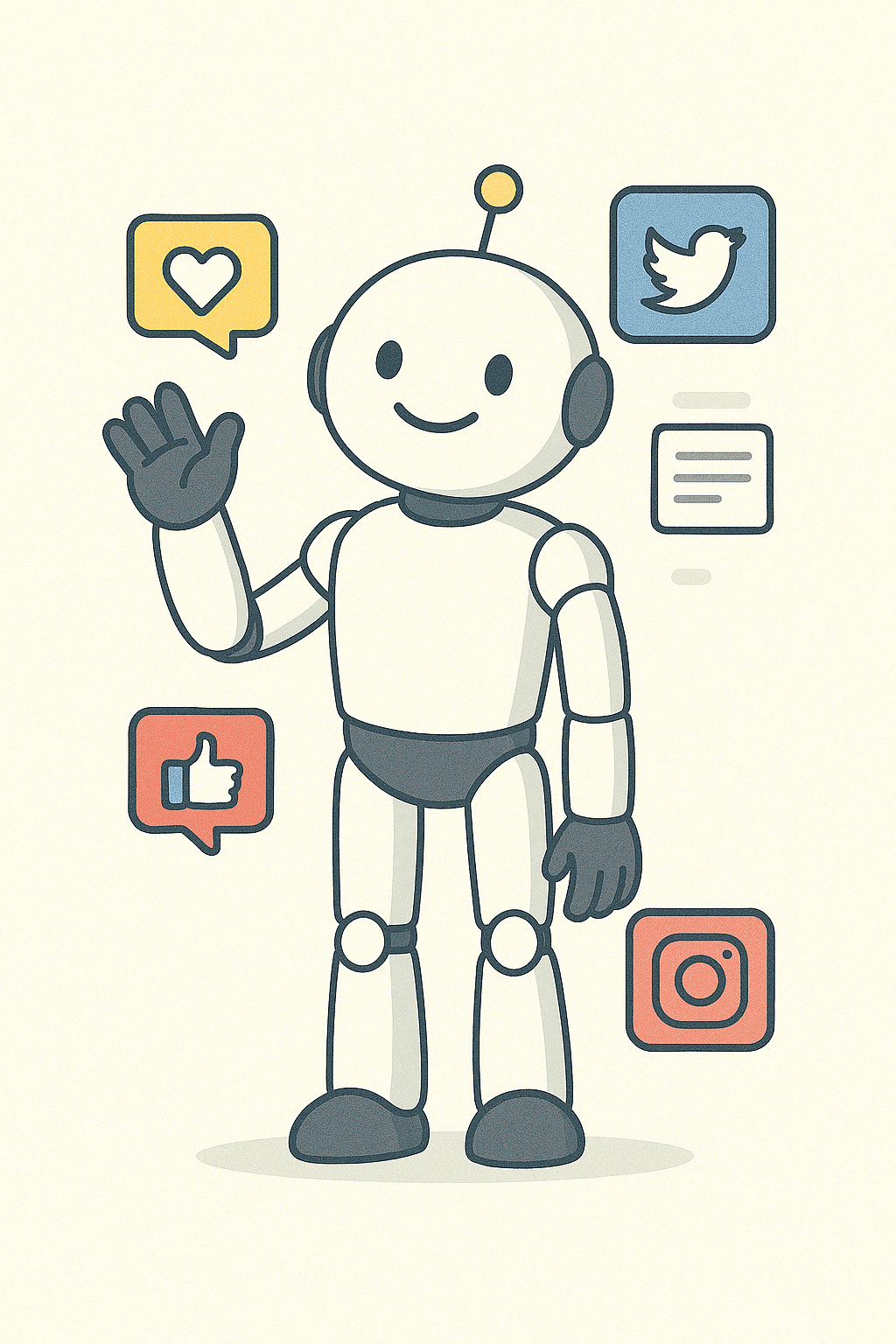 Ecko with social media items